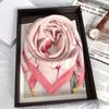 Lightweight Silk Scarf Magnetic Buckle Floral Neck Kerchief Square Scarf Necklace  Travel Wear