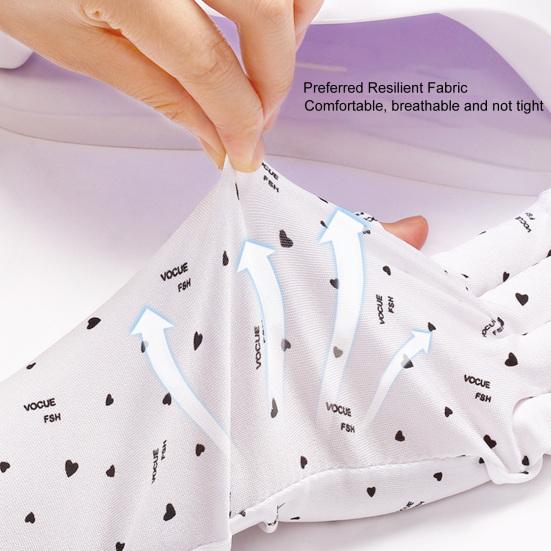 1 пара перчаток с лампой для ногтей, супермягкие, устойчивые к ультрафиолетовому излучению, эластичные, дышащие, без ворса, защита от солнца, полиэфирное волокно