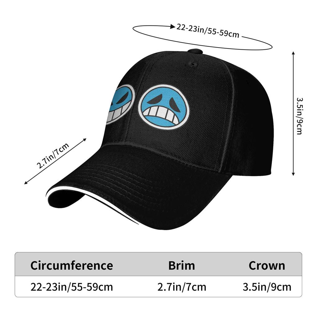 Ace Logo One Piece Flag Baseball Cap Fashion  Sandwich Hat Unisex Adjustable Sun Cap Outdoor