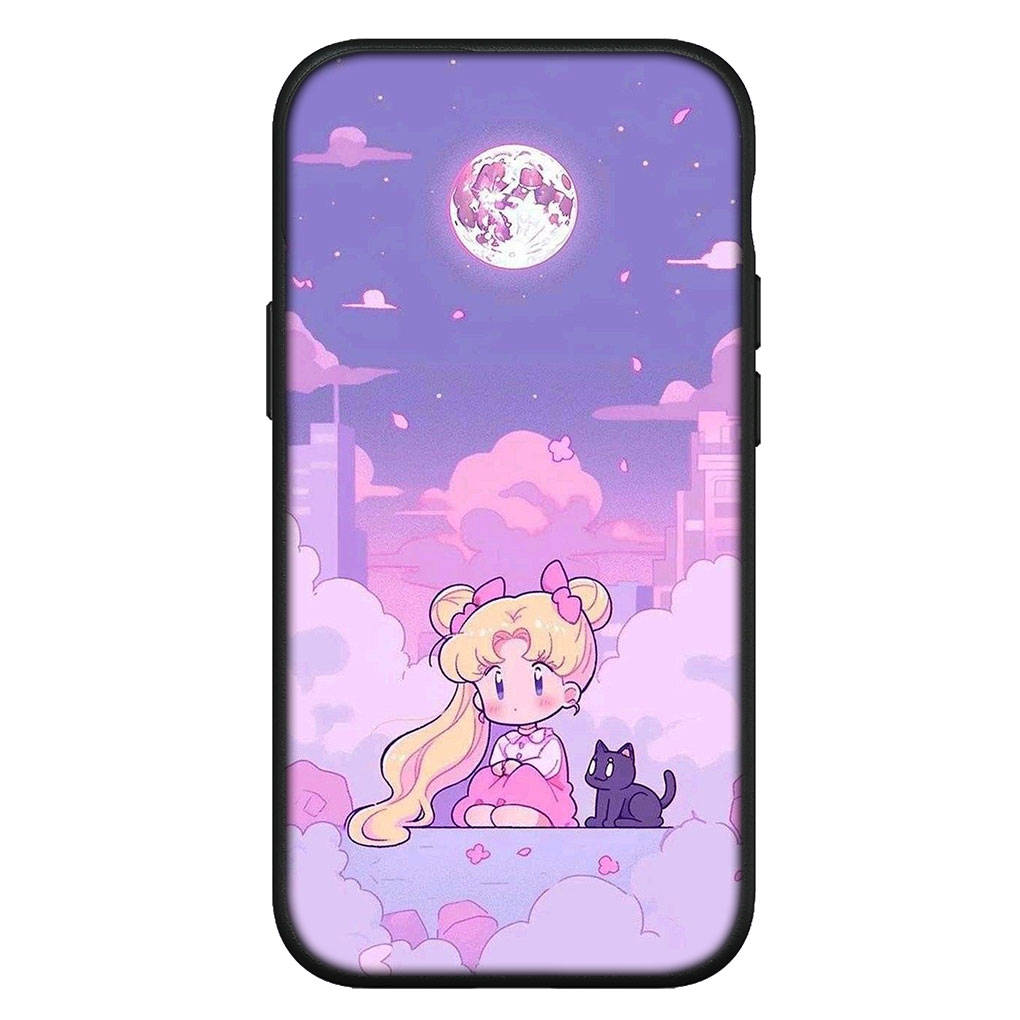 Чехол для iPhone 16 15 14 Xiaomi Redmi Note 13 12 11 Pro Max X 10 8 9 XR Samsung Galaxy S24 S23 A15 13C OPPO Huawei аниме Sailor Moon Girl Phone Case