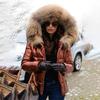 Womens Short Hooded Puffer Coat With Faux Fur Trim - Winter Warm Casual Outerwear