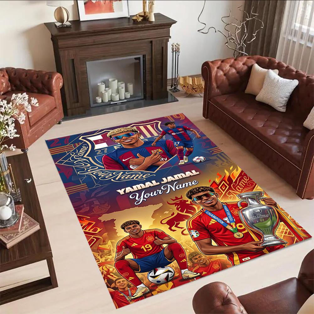Lamin Yamal Customize Text Area Rug Perfect For Dormitory Kitchen Decorate Room Dining Room Antislip Rug Decorate Offices