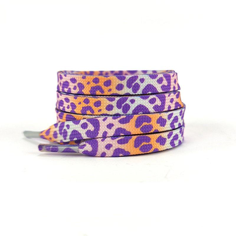 Модные плоские шнурки для кроссовок Цвет Леопардовый принт Тай-дай Градиент Веревка для шнурков Мужские Женские для AF1 AJ1 Холщовые шнурки для обуви