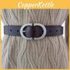 Leather Belt Women Versatile Belt With Antique Buckle For Casual Office Wear