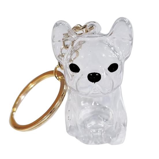 Шарм-брелок для сбора собачьей шерсти Прозрачная капсула для хранения шерсти питомца Памятный кролик Бутылочка-шарм для сбора шерсти питомца с кольцом для ключей Подарок для