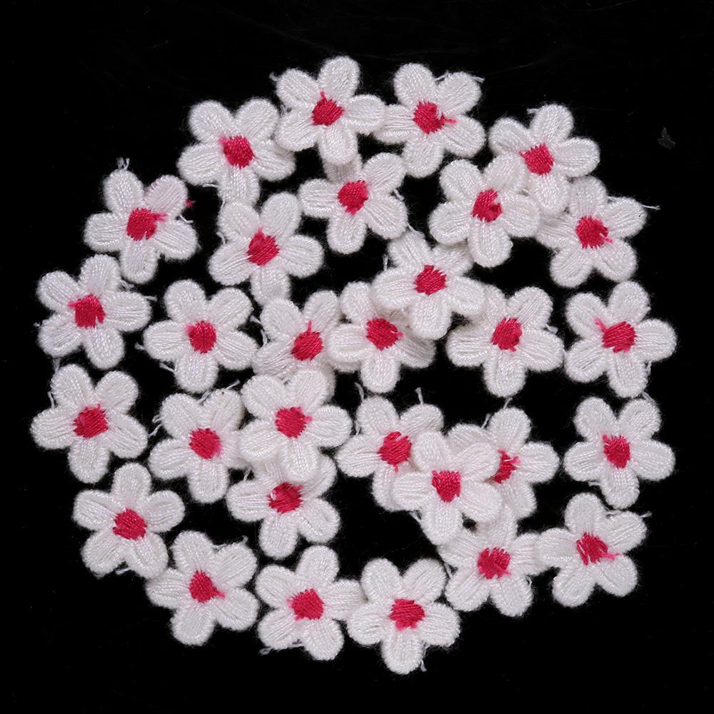 30/60Pcs 1.5cm Lace Flower Embroid Patches for Wedding Handmade Decor Clothing Sewing Colorful Flower Appliques