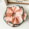 Plaid Big Hair Scrunchie Elastic Hairband Fashion Hair Rope  Women