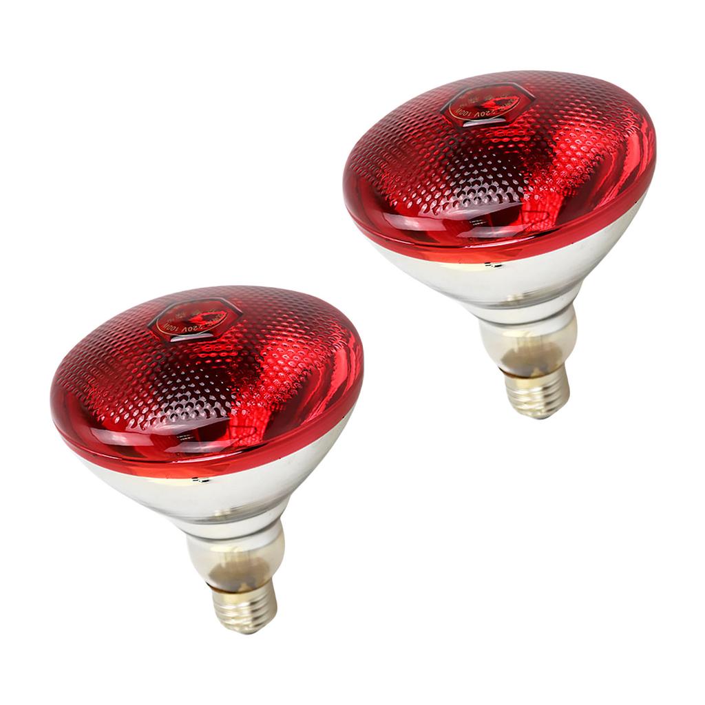 2шт. Лампа для обогрева 200 Вт, лампочки 250 Вт для курятника и обогрева домашних животных в холодную погоду