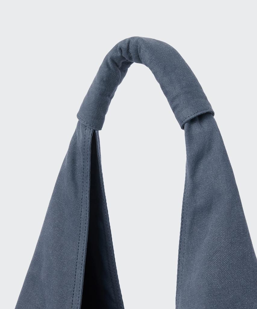 Musinsa Standard Washed Canvas Dripper Shoulder Bag [Navy]