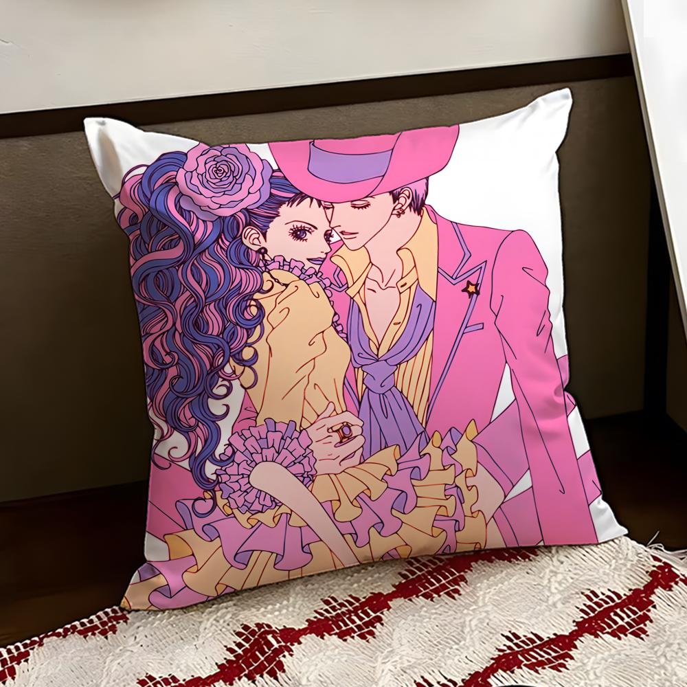 PParadise Anime KKiss Cushion Cover Reversible Soft Durable Pillow Cover Home Car MultiScene Use for Daily Comfort