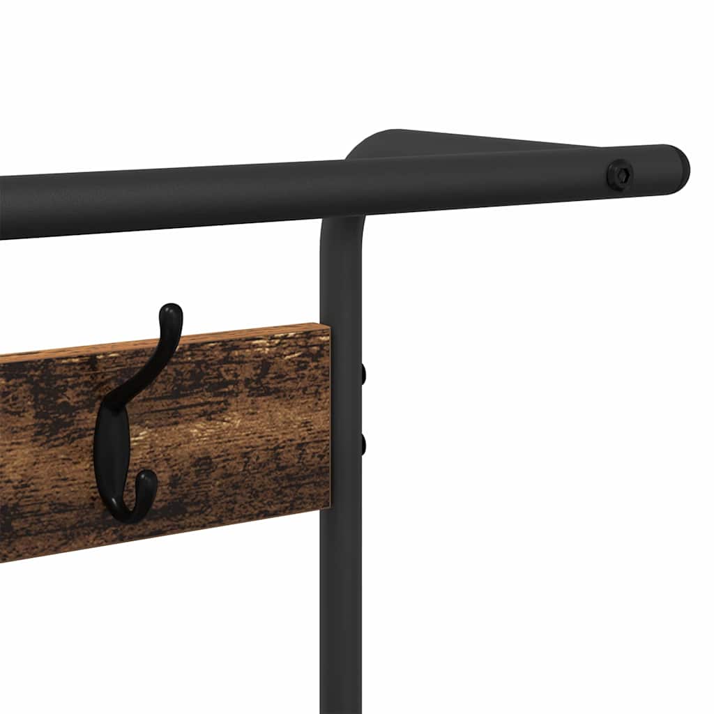 Coat Rack Stand Reclaimed Wood Look 75 x 34 x 184 cm Engineered Wood