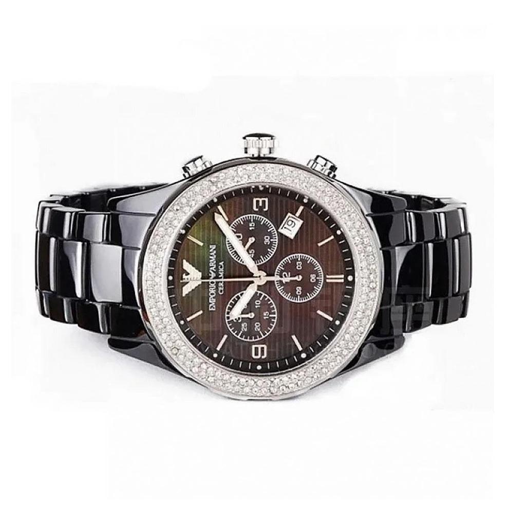 Emporio Armani AR1455 Ceramica Ladies Crystal Watch