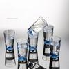 Transparent Glass Liquor Cup Set Wine Glasses With Graduated Line and Tumbler Holder Vodka Whisky Cup Beer Mug SGlass