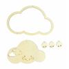 Attrape-rêves - MEGACREA DIY - Nuage gravé - 5 pcs - 19,9 x 12,6 cm - Beige
