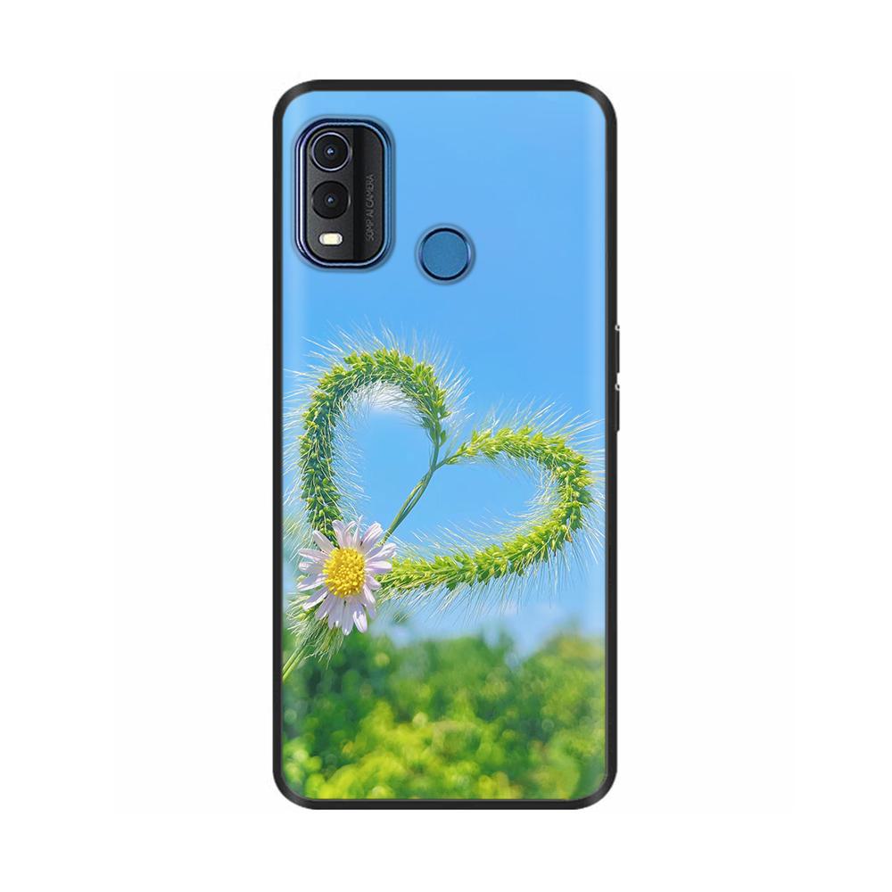 For Nokia G11 Plus Case Cute Heart Flower Soft Silicone Back Cover for Nokia G11 Plus NokiaG11 G 11 Bumper Black TPU Phone Cases