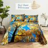 Comforter Scene Bed Sheet And Bedding Linens Queen King Double Size 220X240 Trees For Bedroom Soft Twin Full Single