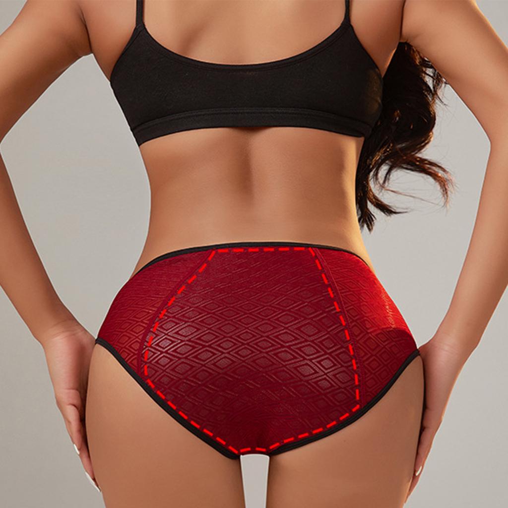 Ladies' Mid Waist Breathable Physiological Underwear, Menstrual Hygiene Pants
