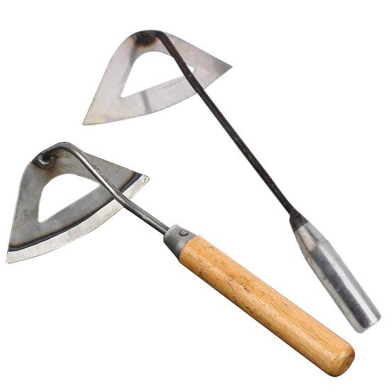 Садовая полая мотыга, артефакт для прополки с ручкой, высокая прочность, нержавеющая, не легко деформируется, широко используемый инструмент для удаления сорняков на открытом воздухе