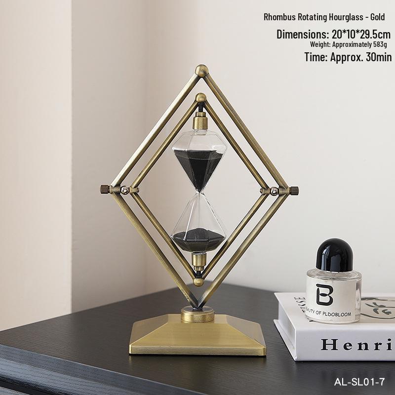 Creative Geometric Hourglass Ornament: Luxury Soft Furnishings for Office or Study Decor
