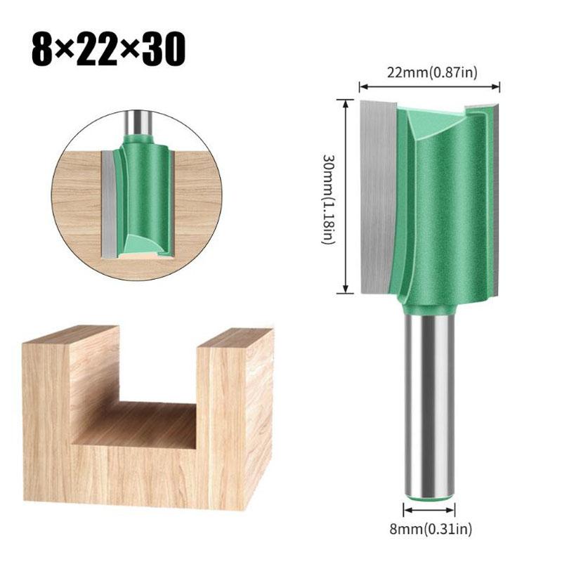 Фреза для деревообработки с хвостовиком 8 мм, прямой двухлезвийный нож, нож для резьбы по дереву, отрезной нож, долбежный инструмент для деревообработки