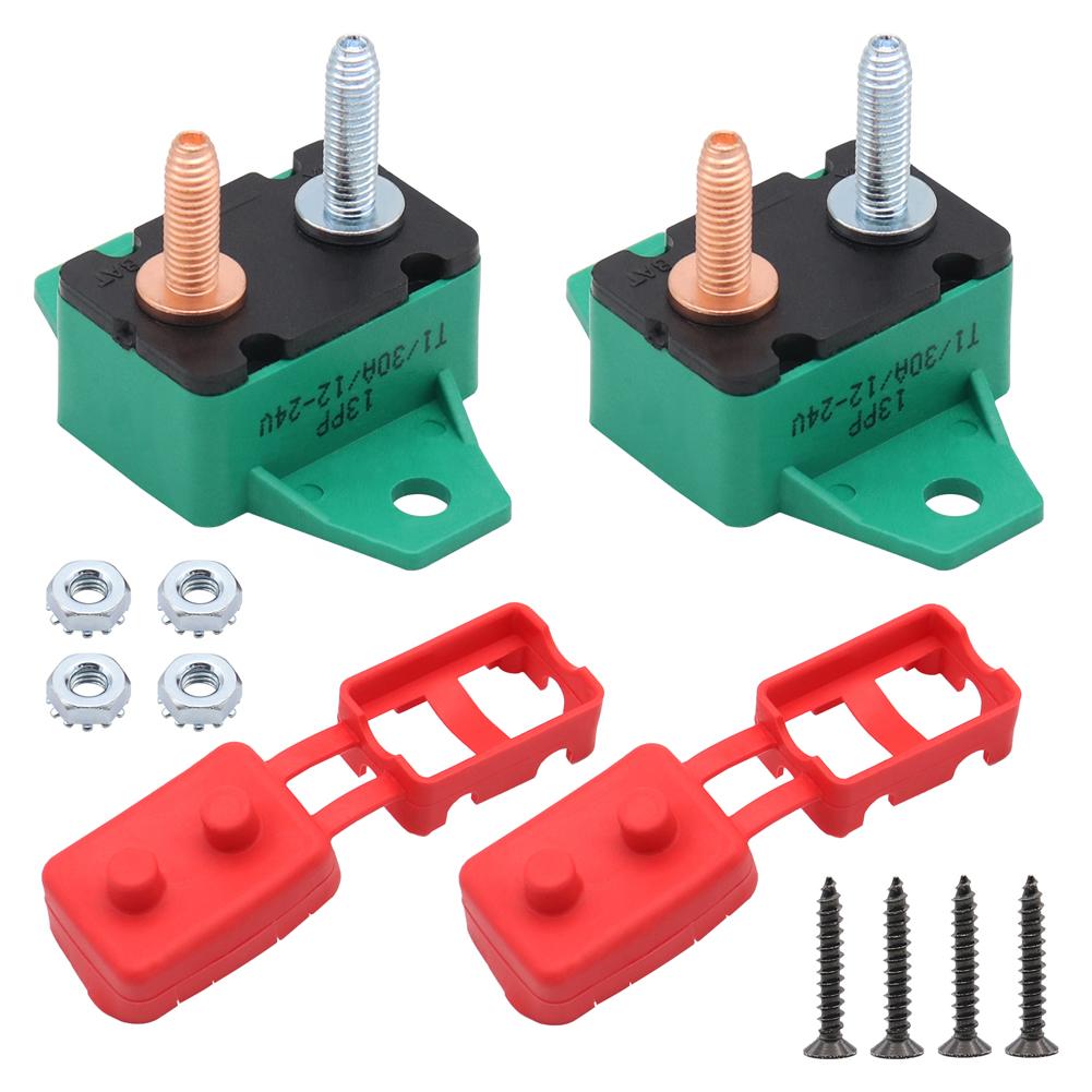 Автоматический выключатель постоянного тока 12 В - 24 В Электрический автоматический выключатель Мини-автоматический выключатель Автоматический выключатель с автоматическим сбросом для автомобилей, лодок