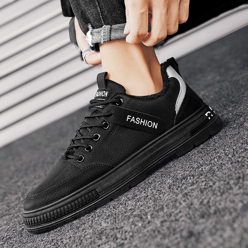 Зимние мужские толстые и мягкие теплые и модные низкие хлопковые туфли повседневные хлопковые туфли рабочая защитная обувь