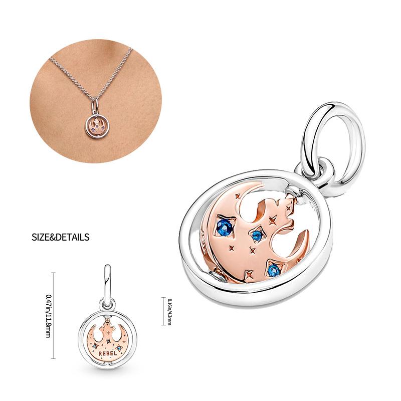 Шармы-подвески из серебра 925 пробы Серия «Конфликт планет» Подходят для ожерелья Оригинального браслета DIY Подарок на день рождения Фестиваль Женские подарки