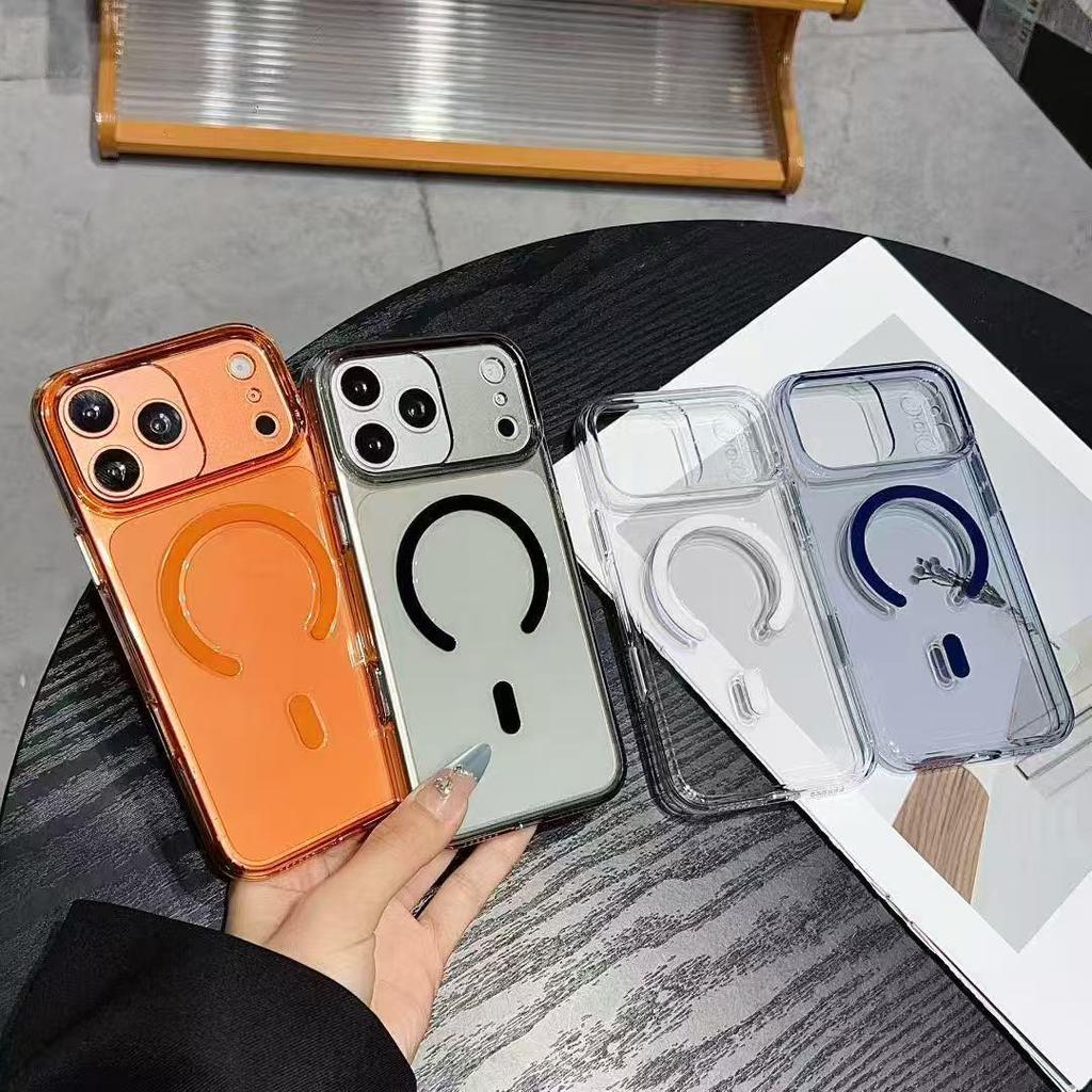 Прозрачный магнитный чехол-кнопка AI для iPhone 17 Pro Max и 16 Pro - Не желтеет, полностью прозрачный