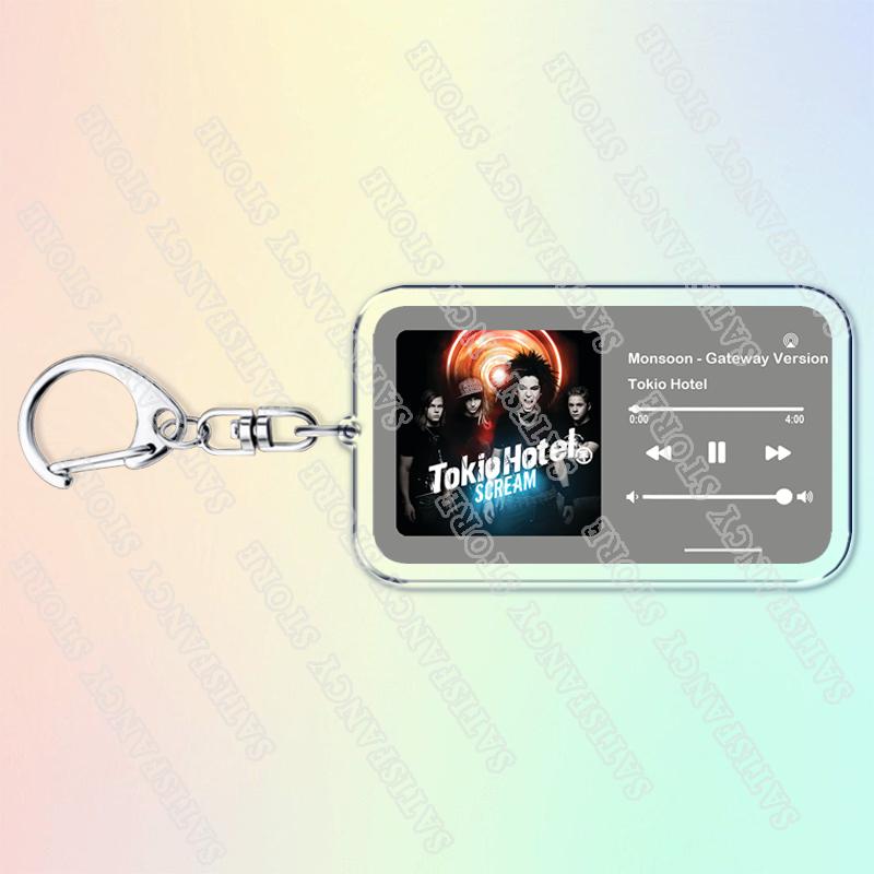 Музыкальные брелоки Tokio Hotel для женщин Аксессуары Сумка Автоматический Крик Муссон Том Билл Каулиц Песни Ключница Украшения Подарки для Фанатов