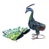 Металлическая статуя павлина Реалистичная Легкая DIY сборка Красивое украшение статуи павлина для улицы