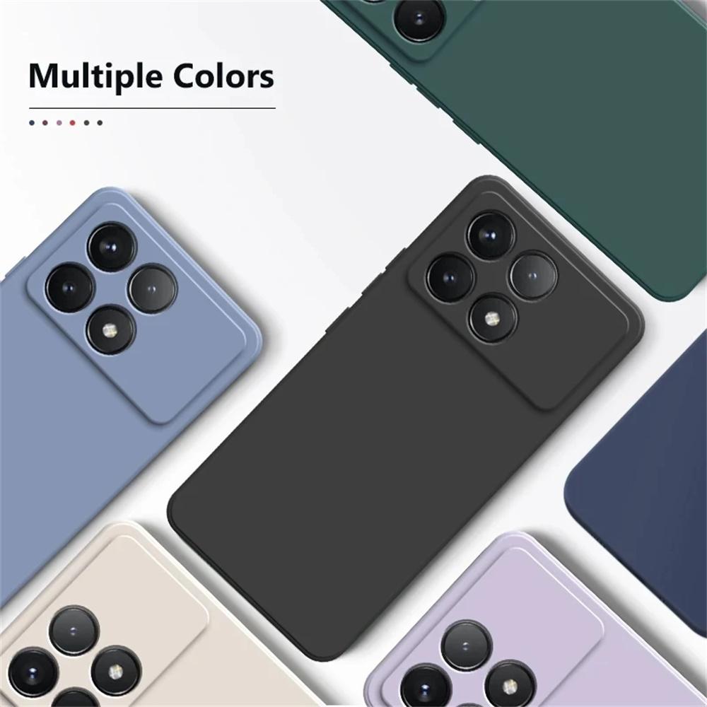 Мягкий оригинальный силиконовый задний бампер для poco F6 Pro Жидкий силикон Мягкая funda Чехол из ТПУ для Xiaomi POCO F6 Pro Чехол Funda Coque