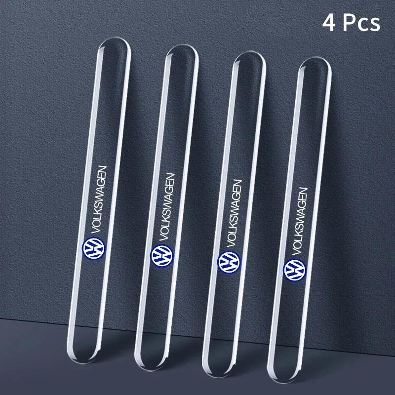 2026 Hot For Volkswagen VW 4pc Car Door Side Edge Protector Strips Rearview Mirror Guards Stickers For Volkswagen GTI Golf Caddy