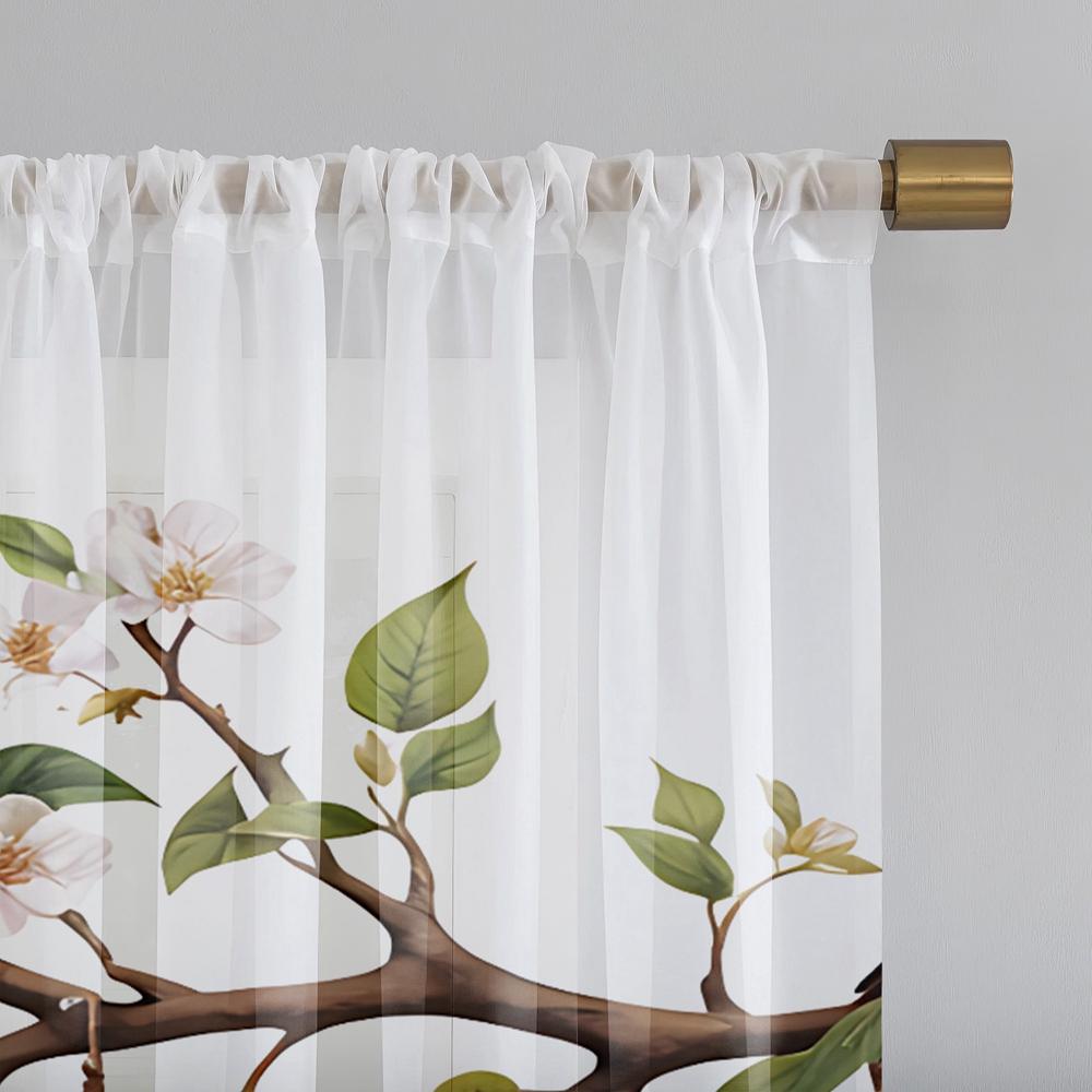 2 шт. HD цифровая семицветная птичка цветок фигурка напечатанная на окне балдахин украшение дома стиль декоративная гостиная спальня R