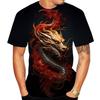 Dragon Animal 3D Print T Shirt Spring Summer Tee Women Men Clothing Plus Size O Neck Short Sleeve Loose Tops Breathable Couples Shirts