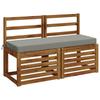 2 piece Bench Cushions SOEST 2 pcs. 100percent  Polyester Gray