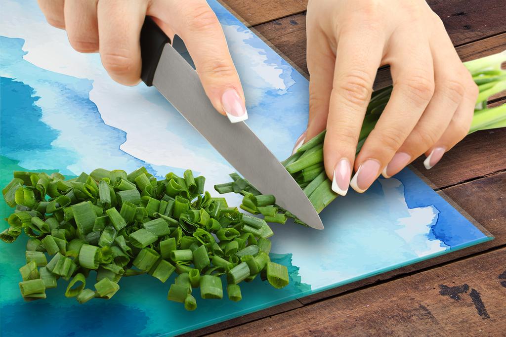 Glass protective plate for the stove 70x52 Mountains