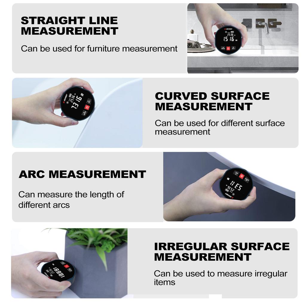 Рулетка цифровая рулонная 2 в 1 с лазером 98 футов лазерная рулетка и 328 футов рулонная рулетка