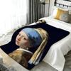Artist J-Johannes Vermeer Throw Flannel Blanket Perfect for Sofa Office Bed Travel Sleep Read Relax Camping four season use