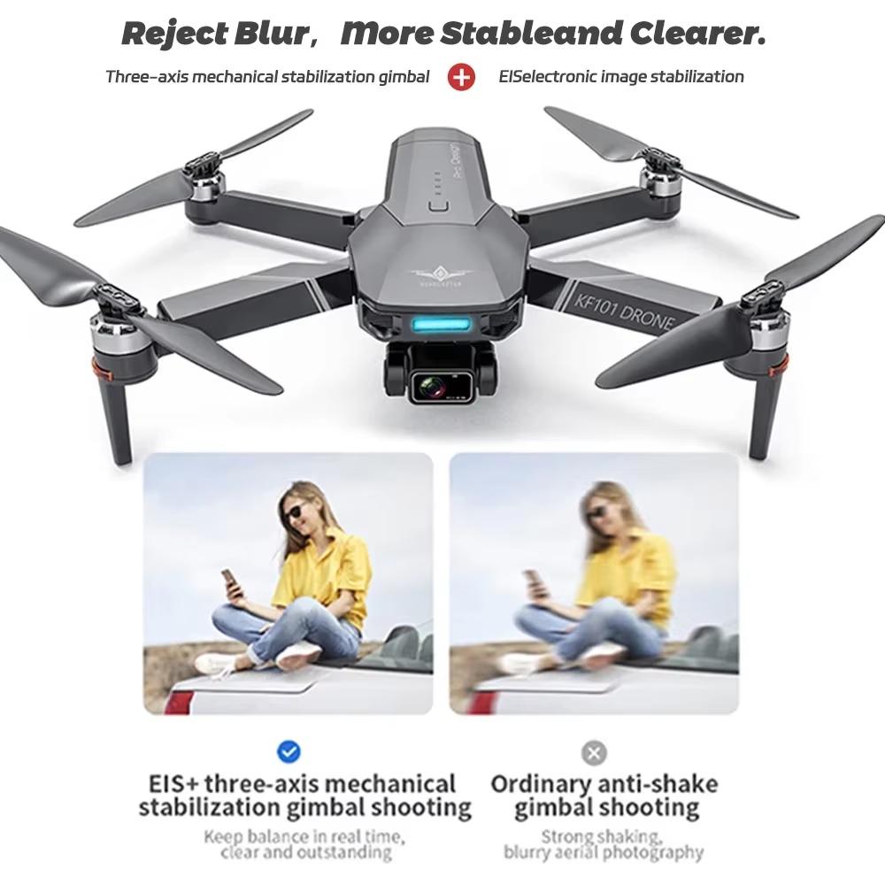 Новый KF101 MAX-S GPS Дрон 4K Профессиональная HD Камера FPV 3-осевой подвес Бесщеточный 5G WIFI Складной RC Квадрокоптер с функцией обхода препятствий 3 км 30 минут