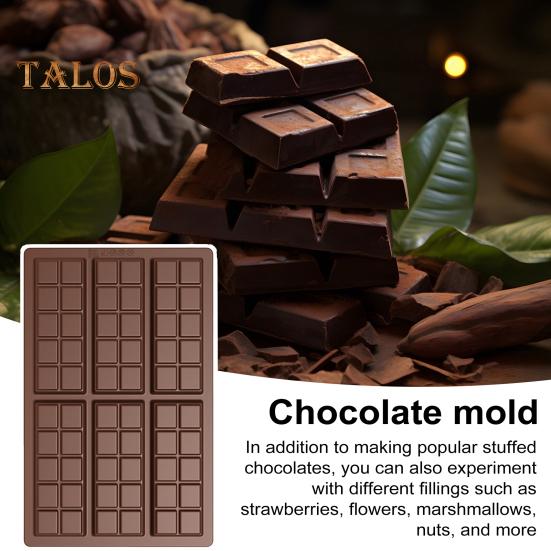 Силиконовая форма для шоколада с начинкой, квадратные формы для пищевого батончика, легко моющиеся, универсальные формы для выпечки домашних сладостей