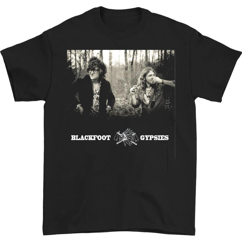 НОВАЯ футболка группы Blackfoot Gypsies, черная, с коротким рукавом, все размеры S-5XL - Мужская летняя хлопковая футболка с принтом