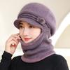 Зимняя шерстяная шапка цельная шапка женский шарф велосипедная теплая для лица вязаная шапка от холода