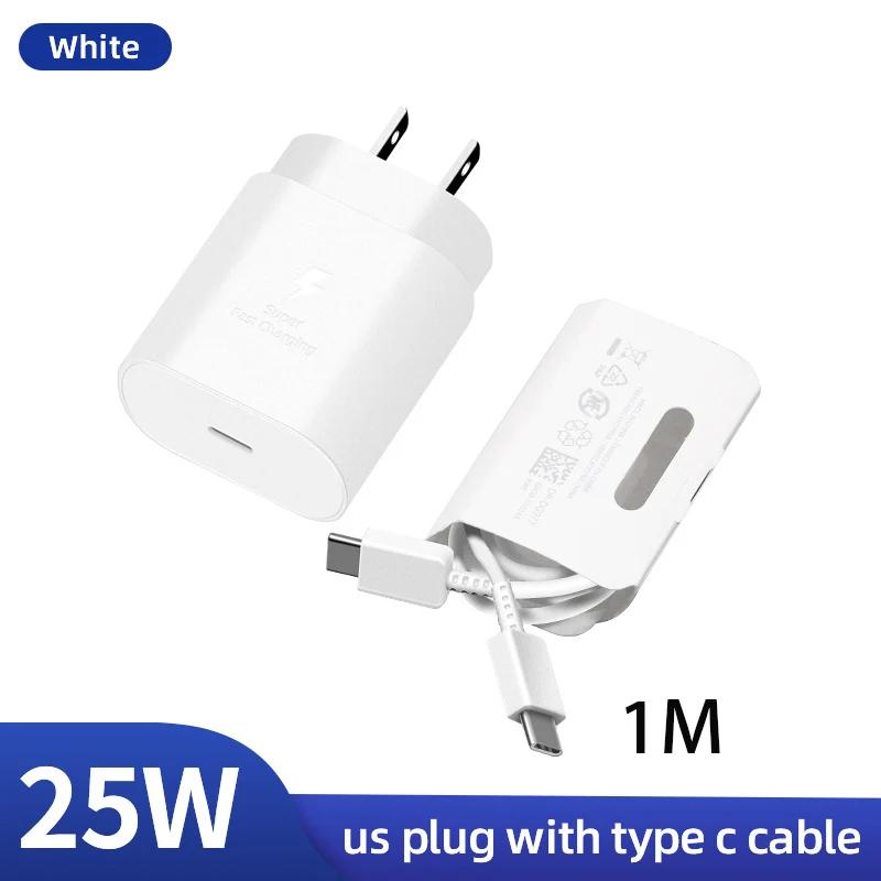 25W Super Fast Charger Usb Type C Cargador Chargeur Galaxy S24 S23 Plus S22 S21 A54 A71 A70 S20 FE M54 F14 Power Adapter