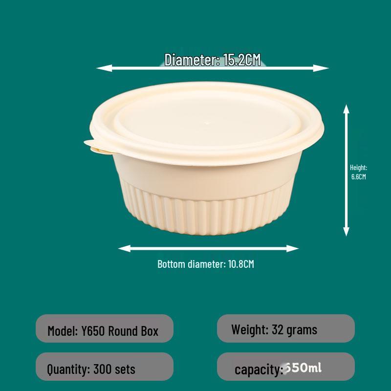 Экологичные контейнеры для обеда и супа из кукурузного крахмала с крышками