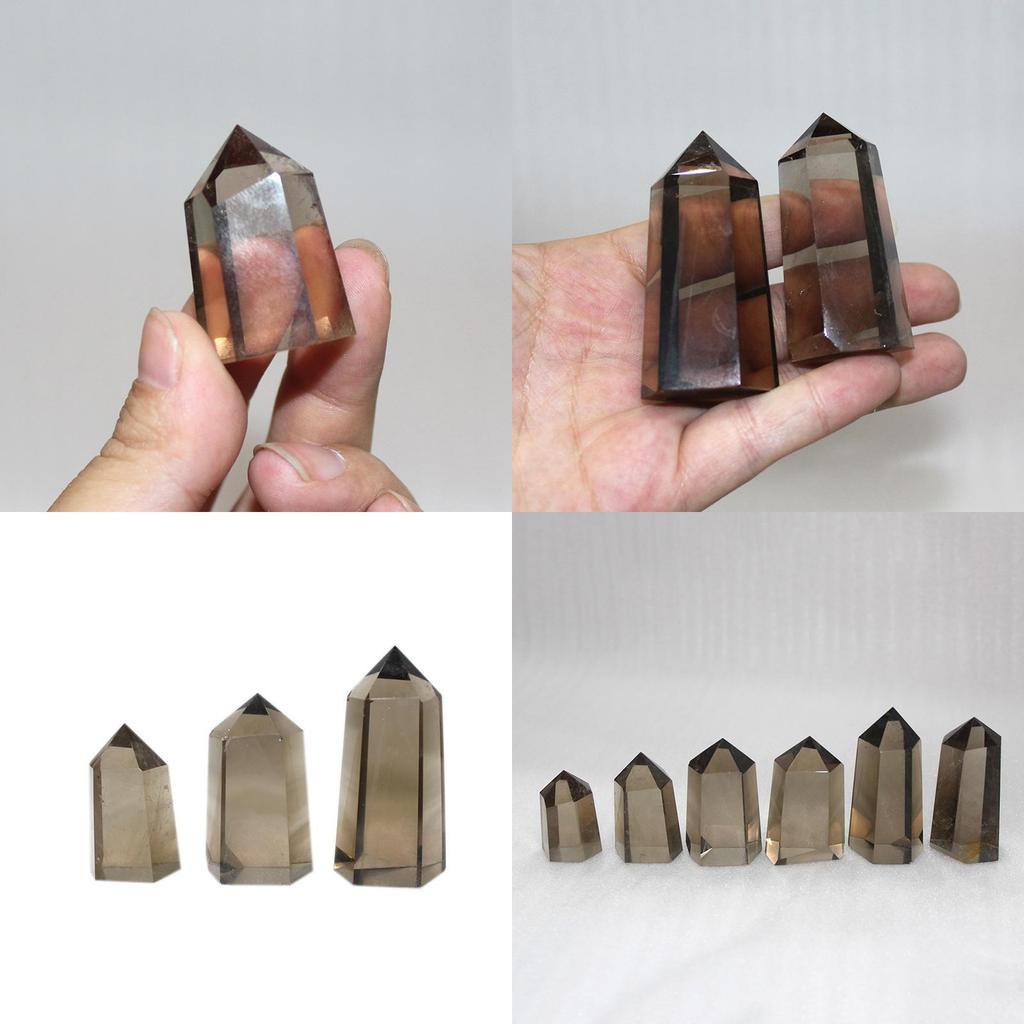 Натуральный дымчатый цитрин кварц обелиск кристалл палочка точка уникальный исцеляющий домашний декор подарок с элегантным дизайном
