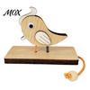 Cute Animal Doorbell for Shop Wooden Woodpecker Door Knocker, Rustic Knocker with Pull Rope, Decorative Entrance Handmade Home Front Decor Handcrafted