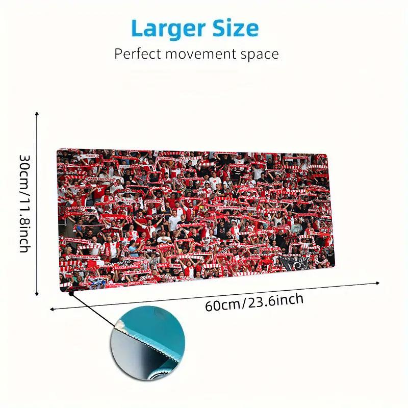 SK Slavia Praha Mouse Pad, Large Gaming Desk Mat, Non-slip XXL Mousepad for Laptop & Tablet, Mini PC Playmat with Stitched Edges