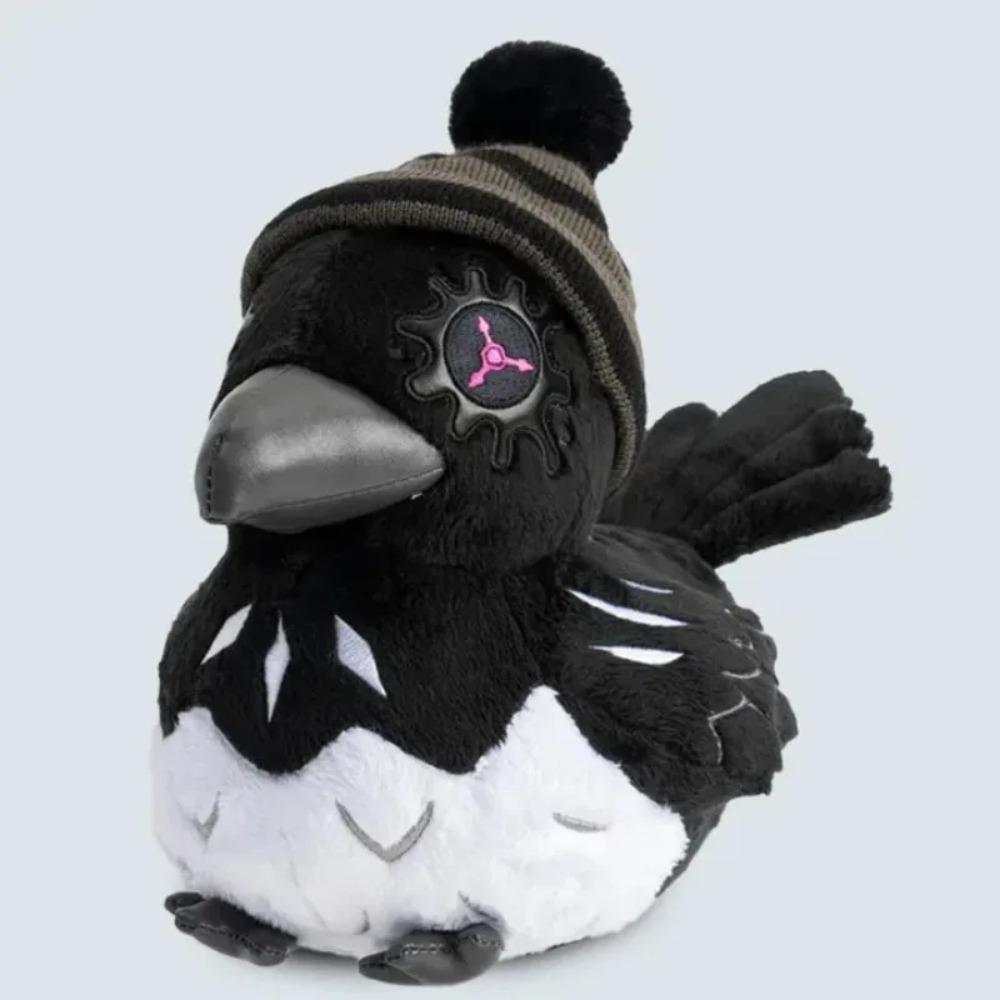 Murder Drones Uzi Crow Plush Toy 25cmCute Black Crow Stuffed Doll Soft Anime Plushie for Fans Birthday Christmas Gift Home Decor