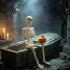 Симуляция костной структуры для сценической установки Хэллоуин Скелет Декорация 3 фута В натуральную величину Полный рост Человеческий скелет Реалистичный Подвижный Живой Декор