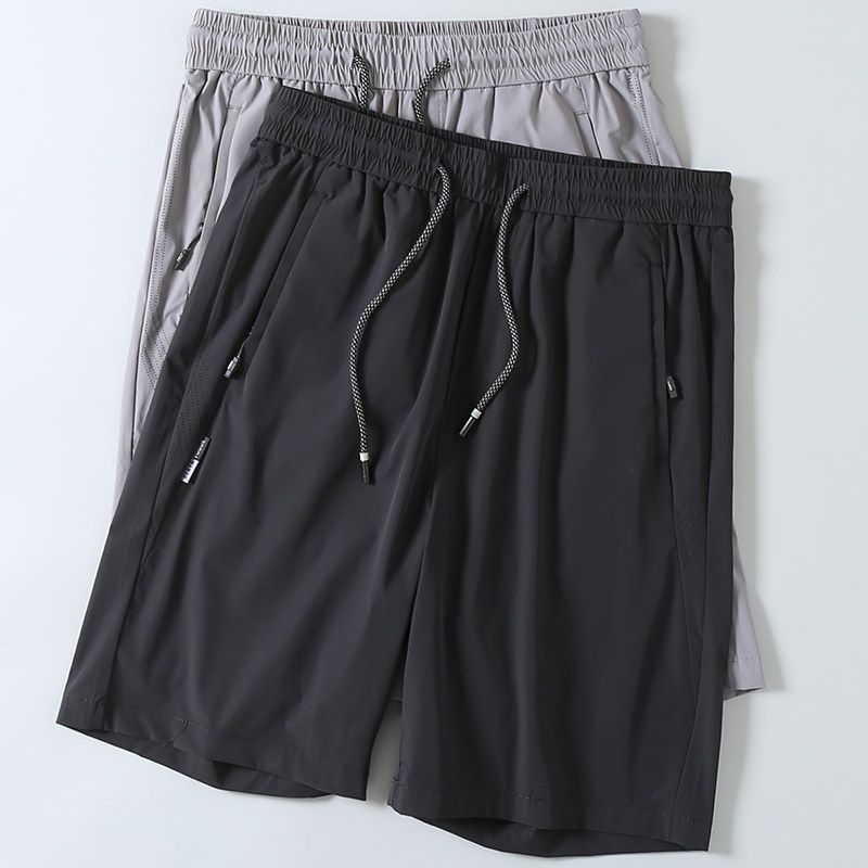 Export Company Factory Tail Single Ice Silk Elastic Breathable Beach Shorts Men's Summer All-Matching Casual Sports Fifth Pants